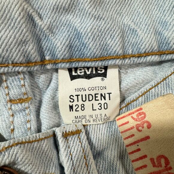 Levis Jeans Mens 560 Student 28x30 Blue Denim VTG Light Wash Baggy Distressed - Picture 3 of 16